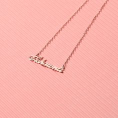 14k rose gold name plated,Gold name necklace,dainty name necklace,personalized name jewelry,gift for women,gift for girl,custom name jewelry,Birthday gift, Christmas gift, New year gift Name Size : 0,35 x1,25 inch / 9 X 32 mm Necklace size : 14" 16" 18" 20" 2" extension is available on all products material: 925 sterling silver finish color: 14k yellow gold plated, 14k rose gold plated chain model: cable chain 1.2mm chain extender: yes 2"(5cm) weigth: 2,4gr-3gr ideal chain size: 16"+2"extender ( Nameplate Necklace, Gold Name Necklace, Jewelry Birthday, Chain Extenders, Name Jewelry, Birthday Jewelry Gift, Necklace Size, Necklace Dainty, Necklace Personalized