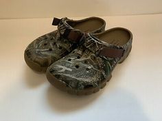 ad eBay - Great Condition, barely used. Durable Casual Clogs For Outdoor, Rugged Outdoor Clogs With Rubber Sole, Durable Slip-on Clogs For Outdoor, Brown Non-slip Clogs For Outdoor, Outdoor Non-slip Brown Clogs, Crocs Camo, Military Camouflage Trucker Hat With Curved Bill, Men Footwear, Military Camouflage Trucker Hat For Outdoor