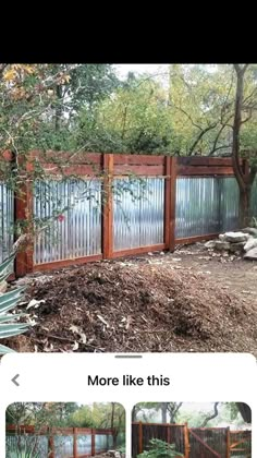 an image of a fence made out of wood and metal