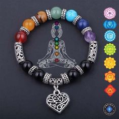 7 Chakra Reiki Healing Heart Bracelet Healing Heart, Bracelet Love, Free Bracelet