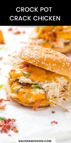 Crockpot Crack Chicken is the perfect weeknight meal made with chicken, cream cheese, ranch seasoning, and bacon. The perfect freezer meal!