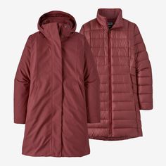 Made for the wettest and coldest climes, the Tres 3-in-1 Parka can be worn as a waterproof/breathable shell, an insulated jacket, or an insulated parka. The outer jacket's shell and lining are made of 100% recycled polyester that supports First Mile—a people-focused initiative that offers an income source for plastic bottle waste collection networks in low-income communities. Made in a Fair Trade Certified™ factory. Patagonia Parka, Down Parka Women, Outer Jacket, Womens Parka, Patagonia Jacket, Water Repellent Fabric, Down Parka, Winter Coats Jackets, Rei Co-op