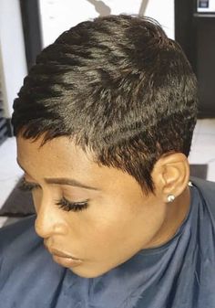 Baddie Braid Hairstyles, Classic Short Hairstyles, Sleek Short Hair, Short Cropped Hair, Edgy Short Haircuts, Short Relaxed Hairstyles, Black Women Short Hairstyles, Black Hair Short Cuts, Short Spiked Hair