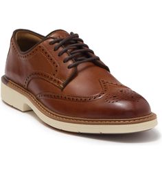 Cole Haan Goto Wingtip Derby | Nordstromrack Fall Wingtip Oxford Dress Shoes, Fitted Brown Lace-up Oxfords, Fall Wingtip Oxford Shoes, Fall Wingtip Oxfords, Fall Low-top Dress Shoes With Brogue Detailing, Spring Wingtip Oxfords, Spring Business Wingtip Oxfords, Classic Fitted Lace-up Oxfords, Low-top Dress Shoes For Spring Formal