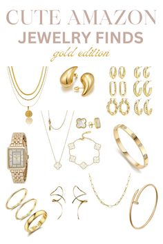 Cute and affordable gold jewelry finds from Amazon. affordable jewelry, amazon, amazon finds, amazon gold jewelry, amazon jewelry, amazon must haves, basic gold jewelry, best amazon gold jewelry, best amazon jewelry, bracelet, dainty gold jewelry, earrings, everyday gold jewelry, found it on amazon, gold bracelet, gold earrings, gold jewelry, gold necklace, gold ring, minimal gold jewelry, simple gold jewelry Layered Necklaces Gold Amazon, Classic Jewelry Essentials Gold, Best Amazon Earrings, Best Rings On Amazon, Amazon Jewelry Finds Silver, Gold Jewelry Brands, Gold Earrings Amazon, Cute Amazon Jewelry, Spring 2024 Jewelry Trends