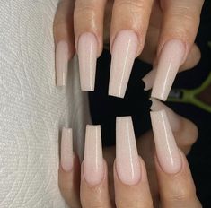 Nude Sparkly Nails, Stylish Nails Designs, Really Cute Nails, Acrylic Coffin, Sparkly Nails, Hot Nails, Coffin Nails Designs, Nail Shop, Long Acrylic Nails