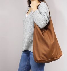 Brown large Oversized bag, Large leather tote bag, Every Day Bag, Women leather bag Slouchy Tote, Br Everyday Soft Leather Hobo Bag With Double Handle, Everyday Soft Leather Hobo Satchel Bag, Hobo Shoulder Bag For Everyday Use, Everyday Cognac Hobo Bag With Removable Pouch, Hobo Tote Bag With Handle Drop For Errands, Everyday Use Hobo Shoulder Bag With Handle Drop, Everyday Cognac Satchel Bucket Bag, Cognac Tote Bag For Errands, Large Capacity Crossbody Weekender Bag For Shopping