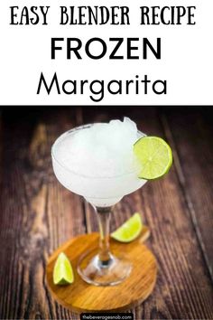 A frozen margarita in a glass with a salted rim and lime wedge, served over ice. Frozen Margarita Recipe, Frozen Mango Margarita, Frozen Margarita, Easy Margarita, Lime Margarita