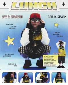 the back cover of an advertisement for kids's clothing, including clothes and accessories