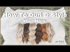 How To Curl Extensions Tutorials, Short Hair Updos, Hair Extensions Tutorial, Halo Extensions, Curls No Heat, Halo Hair Extensions, Halo Hair, Curl Styles, Hair Stuff