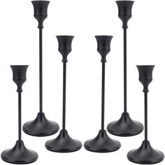 PRICES MAY VARY. 【Wide range of application】The black candle holders can be use in living room, bedroom, bar, dinner table, to create a romantic atmosphere for wedding, home decor, party, halloweseen birthday Christmas, thanksgiving day or other special occasions. 【High quality material】 The black taper candle holders are made of high-quality metal material, with bright surface, brushed metal design, gloss and powder coating to prevent rust or chipping. 【Unique matte taper candle holder】The matt Vintage Table Centerpieces, Black Candlestick Holders, Black Taper Candles, Led Taper Candles, Black Candle Holders, Vintage Candlestick Holders, Tapered Candle, Tall Candlesticks, Tall Candle Holders