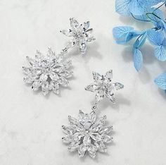 Silver Snowflake Dangle Gauges - Large Gauges - Ear Gauges - 16 mm Gauges 5/8" Gauges - 18mm Gauges 11/16" - 19mm Gauges 3 /4" Gauges #BigGauges #WeddingGauges #VintageStyleGauges #PromGauges #PromPlugs #EarGauges #WeddingPlugs #19mmGauges #LargeGauges #plugs Silver Snowflakes, Last Minute Gifts, Cute Earrings