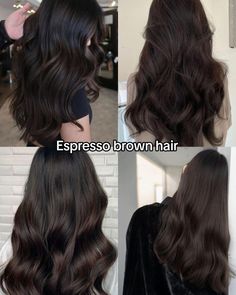 #hair #haircolorideas #haircolor #hairgoals #hairstyle #haircare #haircaretips #selfcare #affirmations Espresso Brown Hair Color, Espresso Brown Hair, Espresso Hair Color, Bridget Bardot, Brown Hair Looks, Hair Tint, Brown Hair Color