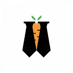 a paper cut out of a carrot in a suit