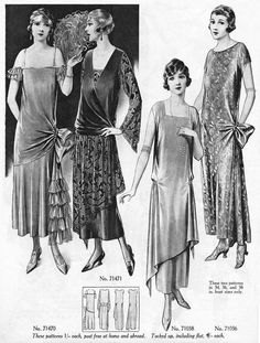 Roaring 20s Fashion, Glamour Vintage, Robes Vintage, 30s Fashion