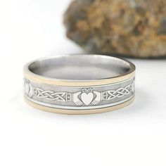 Irish Claddagh Rings, Claddagh Engagement Ring, Lovers Knot, Irish Ring Claddagh, Irish Rings, Rings Men, Irish Claddagh, Celtic Patterns, Celtic Design