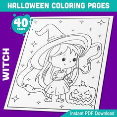 Unleash the magic of Halloween with our Witch Coloring Book for Kids! This enchanting collection features 40 high-resolution, printable witch coloring pages, perfect for adding a whimsical touch to your Halloween celebrations. Each page showcases charming and playful witches designed to captivate young imaginations and provide hours of creative fun. Ideal for kids, these pages are sure to be a hit at any Halloween party or gathering. With our convenient instant PDF download, you can access your Witch Coloring Pages, Witch Design, Printable Pages, Halloween Coloring Pages, Party Fun, Book For Kids, Halloween Celebration, Party Activities, Holiday Projects