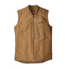 M's All Seasons Hemp Canvas Vest, Coriander Brown (COI) Vest Work Outfit, Workwear Men, Vest Patagonia, Canvas Vest, Work Vest, Patagonia Vest, Georgia Boots, Canvas Work, Chore Coat