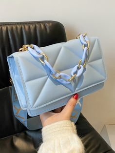 ليلو وستيتش, Chain Decor, Girly Bags, Adjustable Bag, Fancy Bags, Mini Crossbody Bag, Quilted Bag