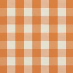 an orange and white checkered fabric with small squares