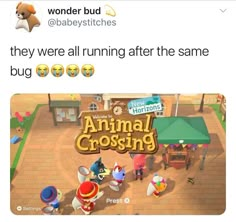 an animal crossing game is shown in this screenshot