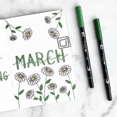 March Bullet Journal Ideas, Bullet Journal Goals Page, Bullet Journal Spread Ideas, Journal Spread Ideas, March Bullet Journal, Bullet Journal Month, Bullet Journal Monthly Spread, Bullet Journal Page, Lauren Nicole