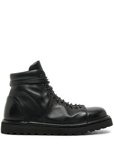 Find MARSÈLL Pallotola Pomice Leather Boots on Editorialist. black leather round toe front lace-up fastening rubber sole Leather Boots Black, Black Leather Boots, Boots Black, Lace Front, Mars, Leather Boots, Rubber Sole, Shoe Boots, Black Leather