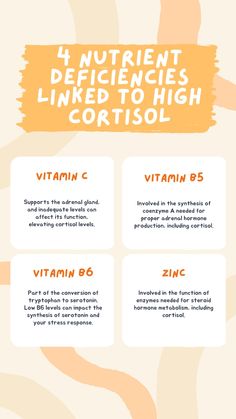 You might consider a cortisol detox diet if you want to reduce cortisol. One of the things you should focus on in a cortisol detox diet is correcting potential nutrient deficiencies.   These vitamins are important to proper adrenal functioning and cortisol production. Learn more about high cortisol and how to lower cortisol naturally with our full guide, which is linked here.   #cortisol #highcortisol #cortisoldetox #lowercortisol #supplemeentsforcortisol Increase Cortisol Levels, Herbs For High Cortisol, Cortisol Vitamins, Supplements For High Cortisol, Cortisol Reduction Diet Grocery Lists, Cortisol Reduction Diet Meal Plan