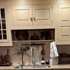 the kitchen sink is clean and ready to be used as a countertop space for cooking