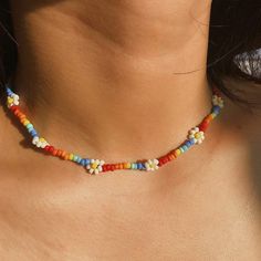 Description:Daisy Flower Colorful Beaded Choker NecklaceThis seed bead choker necklace is truly a gift for her to wear with a warm heart and joyful days. It is so sweet and graceful by itself which can be worn with other accessoriesThis gift for her handmade jewelry is suitable for all kinds of occasions :-)Specification:Material: colorful glass seed beadColor: multi-color/turquoise blueChain Length: 11.40 inch + 3.90 inch extWeight: 0.21 ozAny type of art can be kept alive only when it can brea Seed Bead Choker, Bead Choker Necklace, Bead Choker, Color Turquoise, Enamel Bracelet, Beaded Choker Necklace, Beaded Choker, Types Of Art, Daisy Flower