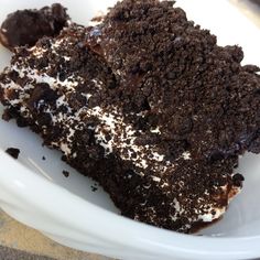 a close up of a piece of cake on a plate