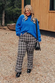 High-waist Plaid Winter Pants, Casual High-waisted Plaid Pants, Fitted Plaid High-waisted Pants, Cheap High-waist Plaid Bottoms, Trendy Non-stretch Plaid Bottoms, Flannel Tunic, Trendy Pants, Plaid Tunic, Plaid Pants