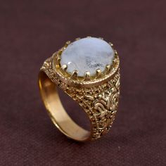 Moonstone Ring, Gold Ring, Vintage Ring, Moonstone Jewelry, Delicate Ring, Statement Ring, Gold Filled Ring, Energy Jewelry, Energy Ring Handmade PRODUCT CODE :- HA1 Material :- Brass Size :- Any ♥Moonstone Benefits... Moonstone enhances intuition, promotes inspiration, success and good fortune in love and business matters. Moonstone aids the digestive system, assimilates nutrients, eliminates toxins and fluid retention, and alleviates degenerative conditions of skin, hair, eyes, and fleshy orga Antique Oval Moonstone Ring, Hallmarked Yellow Gold Moonstone Ring, Antique Moon Shaped Jewelry For Gift, Antique Moon Phase Jewelry Gift, Antique Moon Shaped Jewelry Gift, Antique Moon-shaped Jewelry Gift, Crescent Moonstone Ring For Gift, Moonstone Open Ring With Moon Phase For Gift, Gift Crystal Open Ring With Moon Phase Detail