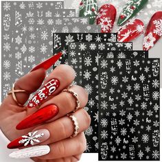 PRICES MAY VARY. 3D Xmas Stickers: You will get 8 sheets Christmas nail art decals in one package,white snowflake manicure DIY nail art decorations.which can offer you multiple choices. satisfy your rich imagination of nail DIY and create your own Christmas nail art style. Easy To Use: 3D Snowflakes nail art stickers are self-adhesive, you just use tweezers peeled off the pattern and stick on your nails, then put a nice top coat on and they will last over a week or more. DIY Nail Art: Great to create your unique wonderful cute nail designs. It is fun to DIY nail art with your family or friends when family gathering and party, enjoy your own shining and special look nails and the good time. Wide Application: These 3D snow flakes nail stickers are so easy to apply that you can stick them on Nail Design Diy, Christmas Snowflakes Nails, Xmas Nail Designs, Nail Stickers Designs, Christmas Nails Diy, Snow Nails, Snowflake Nail, New Years Nail Designs, Snowflake Sticker