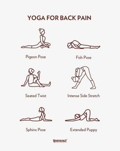 yoga poses for back pain with instructions on how to do them