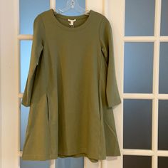 Wool Blend, Light And Warm Bust: 18” Length: 33” New With Tag. Wool Blend, Colorful Dresses, Long Sleeve Dress, Womens Dresses, Wool, Long Sleeve, Green, Women Shopping, Dresses