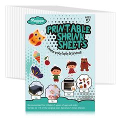 the printable shrinkie sheets for children's crafts