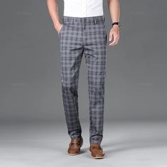 Introducing Oussyu High Quality Plaid Pants, the perfect choice for a stylish and sophisticated look!! These men's plaid pants offer a classic and timeless design, making them ideal for both formal and casual occasions. With their high-quality fabric and impeccable craftsmanship, these pants are built to last. Elevate your outfit with these versatile plaid pants that exude confidence and style. Shop now and make a fashion statement that will turn heads. Plaid Dress Pants For Workwear, Classic Plaid Business Casual Pants, Classic Plaid Pants For Business Casual, Elegant Plaid Pants For Business, Elegant Plaid Bottoms For Business, Plaid Business Pants With Welt Pockets, Plaid Pants With Welt Pockets For Business, Elegant Plaid Business Casual Pants, Elegant Plaid Pants For Business Casual