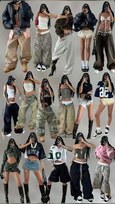 Camp Outfits Aesthetic, Big Thighs Outfit, Camp Flog Gnaw Outfits, Streetwear Women Outfits, Yk2 Outfits, Men's Outfits, 2000s Fashion Outfits