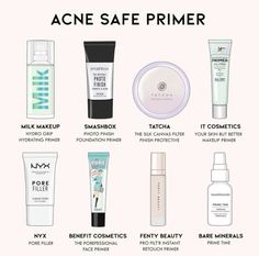 Acne Safe Primer, Makeup Acne, Simple Makeup Tips, Artist Tips