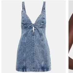 See Photos Ask Questions Denim Top Women, Concert Dresses, Dress With Jean Jacket, Bachelorette Outfits, Denim Mini Dress, Mid Dresses, Country Outfits, Denim Top