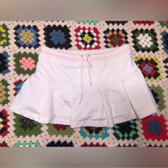 Big Flirt Vintage 90’s 2002 Y2k Pink And White Pre-Loved Built In Shorts Skirt Y2k, Micro Mini Skirt, Y2k Pink, Micro Mini, Pink Shorts, Pink And White, Pink White, Mini Skirt, Tennis