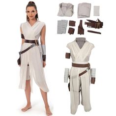 a woman in a star wars costume and accessories