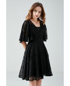 Get 10% off now! Buy l-5xl vneck black aline lace short dress with puffy sleeves at cheap price online. Free stable shipping and pro custom service since 2009. Black V-neck Lace Dress For Summer, Black V-neck Dresses With Lace Trim, Black Dress With Lace Short Sleeves, Black V-neck Lace Patchwork Dress, Black Short Sleeve Lace Dress, Black Lace V-neck Mini Dress, Black Lace Mini Dress With V-neck, Black A-line Lace Dress With Patchwork, Lace Short Dress