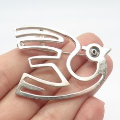 Great vintage condition. 925 Sterling Silver Vintage Mexico Bird Pin Brooch Weight: 12.5g WELCOME TO PAWN SHOP We are an actual pawn shop and have been in business for over 25 years. Since 1990, our establishment has been serving a variety of clients by providing them with short term cash solutions and options of liquidity regarding their treasured heirlooms. Acknowledging that today′s customers are very sophisticated and are looking for a variety of investments, our acquisitions are hand-picked Silver Retro Brooch Pin, Retro Silver Brooch Pin, Retro Silver Brooches For Anniversary, Silver Retro Brooches For Anniversary, Vintage Silver Pins For Anniversary, Silver Retro Brooches For Gift, Drilling Glass, Unusual Rings, Vintage Mexico