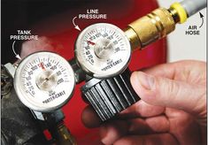 two gauges are being used to test the pressure