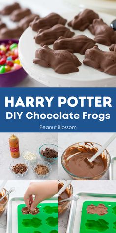 harry potter diy chocolate frogs for kids to make with their own hands and fingers