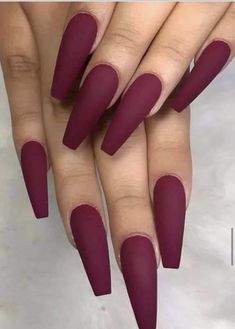 Burgundy Acrylic Nails, Short Coffin Nails Designs, Nails Matte, Short Coffin Nails, Cute Acrylic Nail Designs