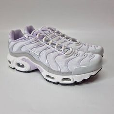 ad eBay - Youth Size 7Y US. Nike Air Max Plus White Platinum Purple Sneakers. Casual Custom Sneakers For Sports With Vented Sides, Custom Low-top Running Sneakers With Vented Sides, Casual Mid-top Running Shoes With Air Cushioning, Casual High-top Custom Sneakers With Vented Sides, Sportswear Sneakers With Cushioned Footbed And Round Toe, Sportswear Sneakers With Cushioned Footbed, Casual Custom Lace-up Sneakers With Vented Sides, Casual Lace-up Custom Sneakers With Vented Sides, Nike Low-top Sneakers With Vented Sides