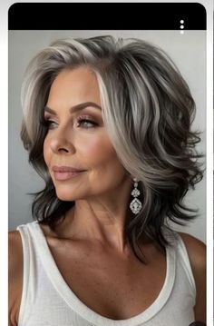 Grey Hair Transformation, Haircuts For Medium Length Hair, Gorgeous Gray Hair, Grey Hair Inspiration, Layered Haircuts For Medium Hair, Silver Hair Color, Blending Gray Hair, Gray Hair Highlights, Mom Hairstyles